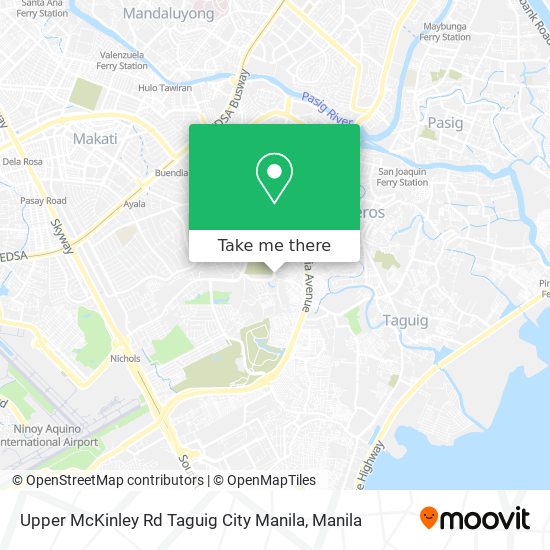 Upper McKinley Rd Taguig City Manila map