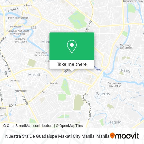 Nuestra Sra De Guadalupe Makati City Manila map