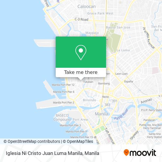 Iglesia Ni Cristo Juan Luma Manila map