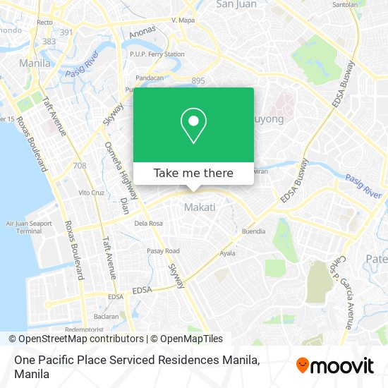 One Pacific Place Serviced Residences Manila map