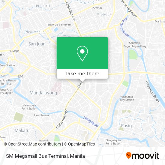 SM Megamall Bus Terminal map