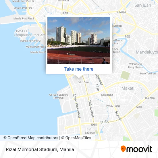 Rizal Memorial Stadium map