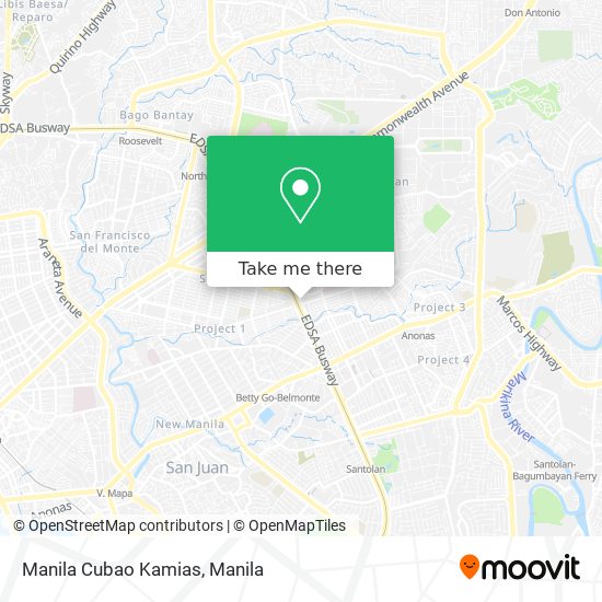 Manila Cubao Kamias map