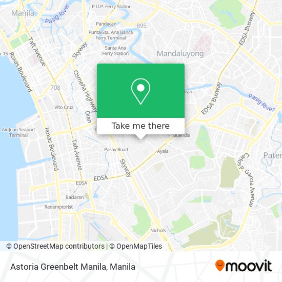 Astoria Greenbelt Manila map