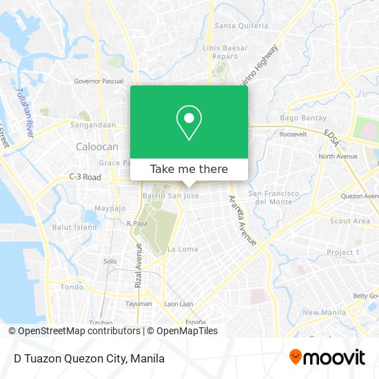 D Tuazon Quezon City map