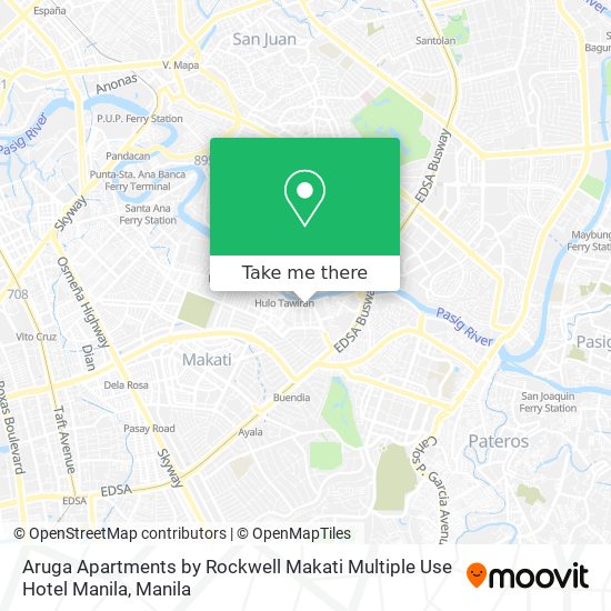 Aruga Apartments by Rockwell Makati Multiple Use Hotel Manila map