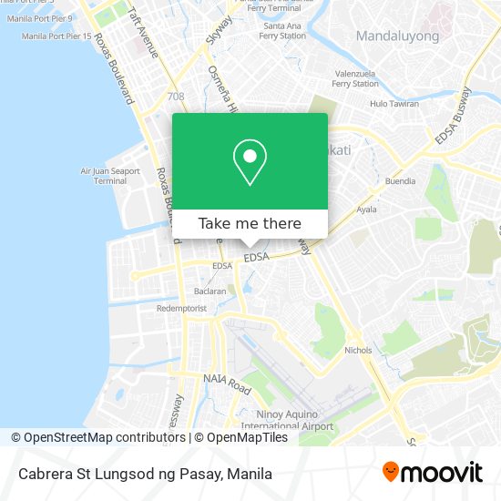 Cabrera St Lungsod ng Pasay map