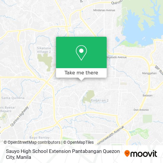 Sauyo High School Extension Pantabangan Quezon City map