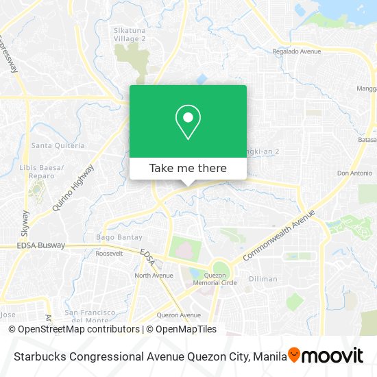 Starbucks Congressional Avenue Quezon City map