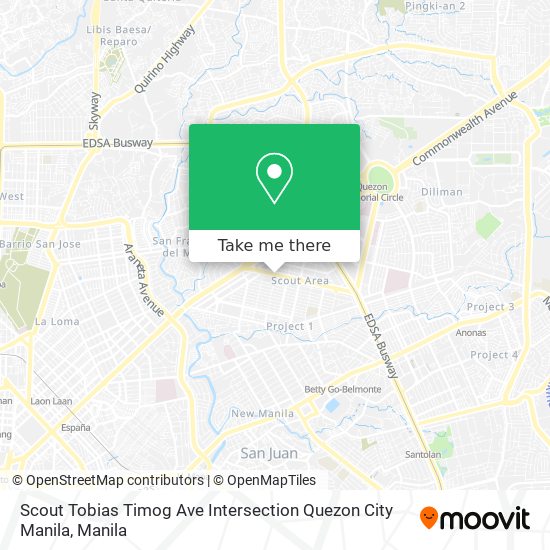 Scout Tobias Timog Ave Intersection Quezon City Manila map