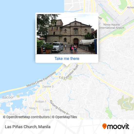 Las Piñas Church map