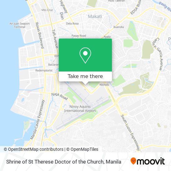 Shrine of St Therese Doctor of the Church map