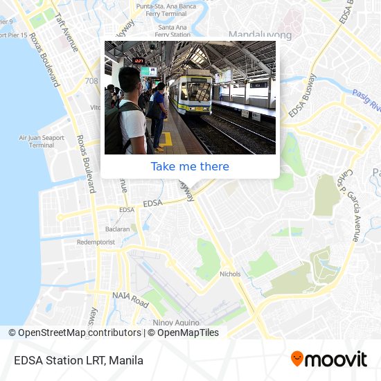 EDSA Station LRT map