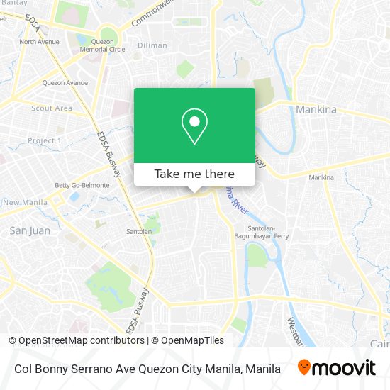 Col Bonny Serrano Ave Quezon City Manila map