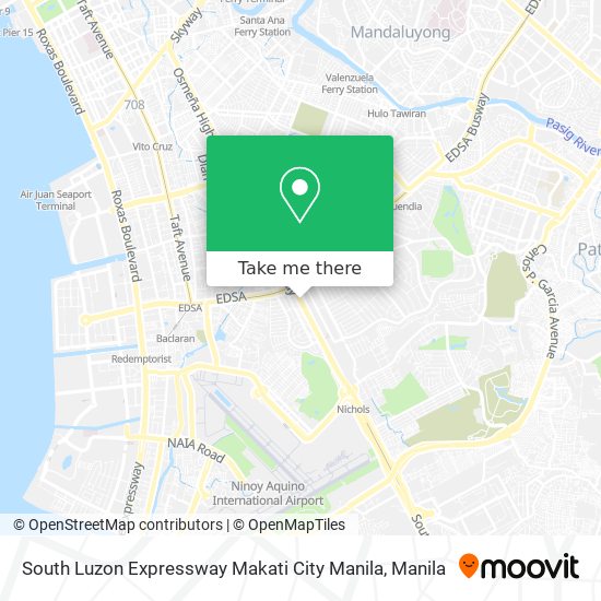 South Luzon Expressway Makati City Manila map