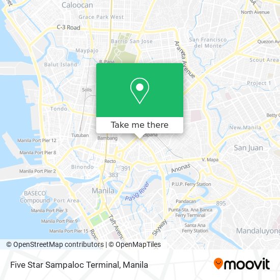 Five Star Sampaloc Terminal map