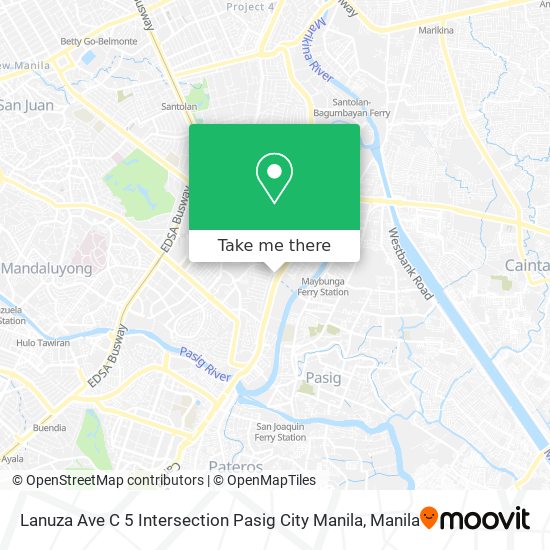 Lanuza Ave C 5 Intersection Pasig City Manila map