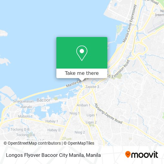 Longos Flyover Bacoor City Manila map