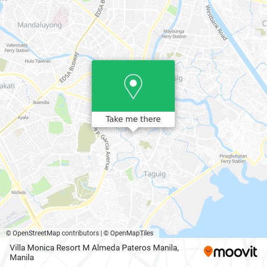 Villa Monica Resort M Almeda Pateros Manila map