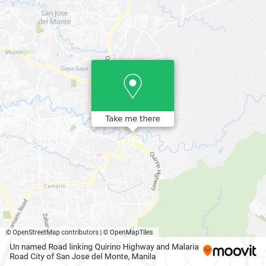 Un named Road linking Quirino Highway and Malaria Road City of San Jose del Monte map