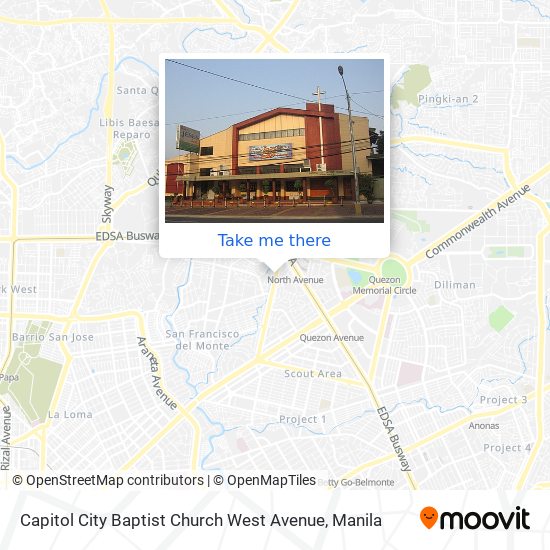 Capitol City Baptist Church West Avenue map
