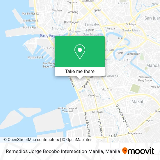 Remedios Jorge Bocobo Intersection Manila map