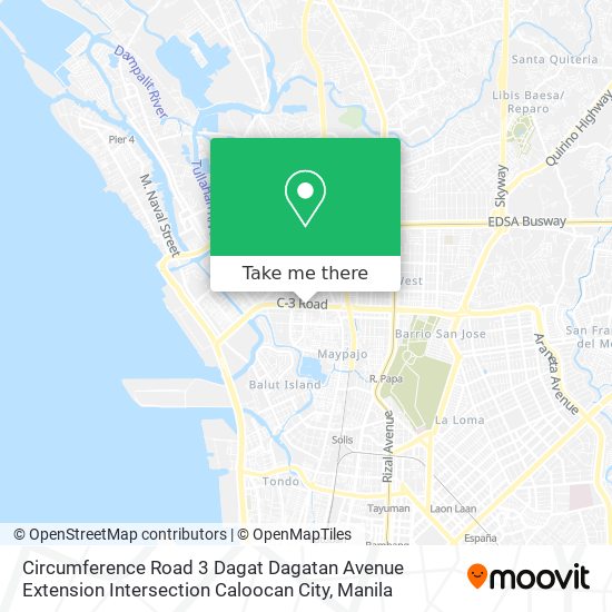 Circumference Road 3 Dagat Dagatan Avenue Extension Intersection Caloocan City map