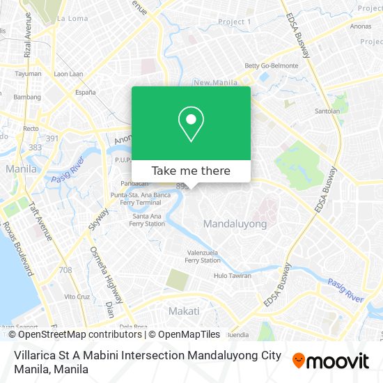 Villarica St A Mabini Intersection Mandaluyong City Manila map