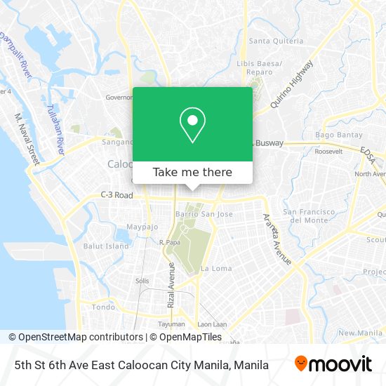 5th St 6th Ave East Caloocan City Manila map