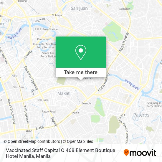 Vaccinated Staff Capital O 468 Element Boutique Hotel Manila map