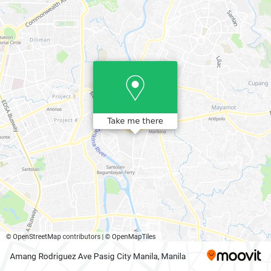 Amang Rodriguez Ave Pasig City Manila map