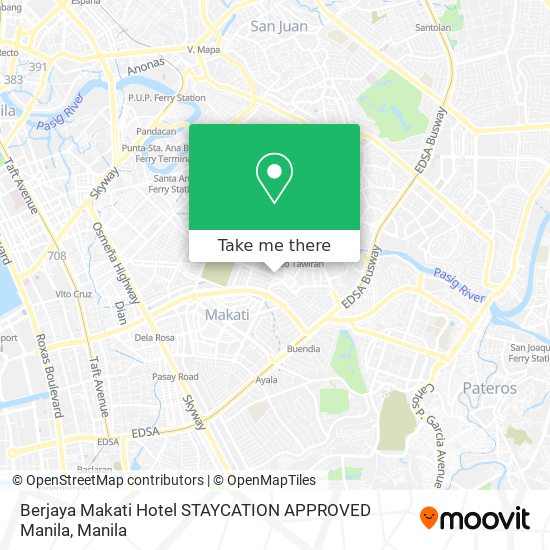 Berjaya Makati Hotel STAYCATION APPROVED Manila map