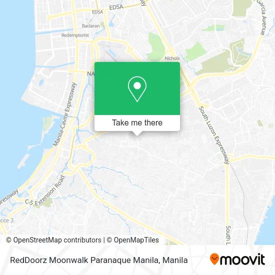 RedDoorz Moonwalk Paranaque Manila map