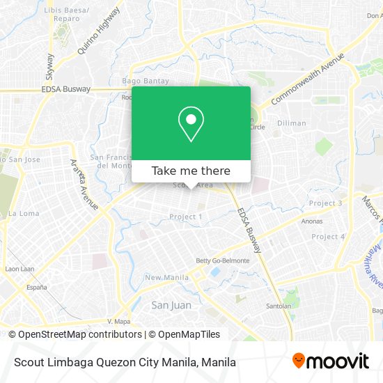 Scout Limbaga Quezon City Manila map