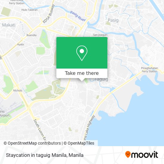Staycation in taguig Manila map