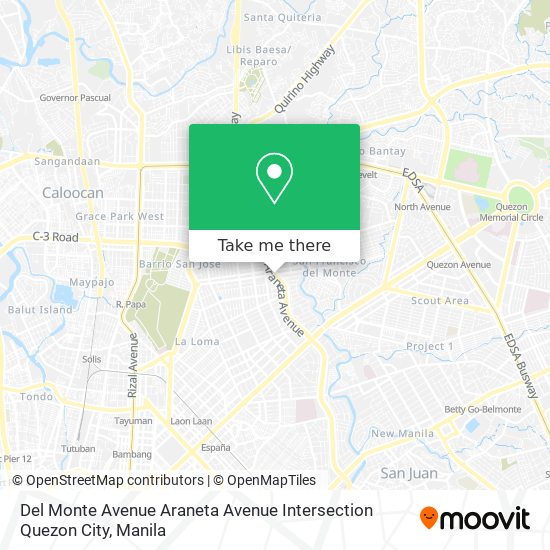Del Monte Avenue Araneta Avenue Intersection Quezon City map