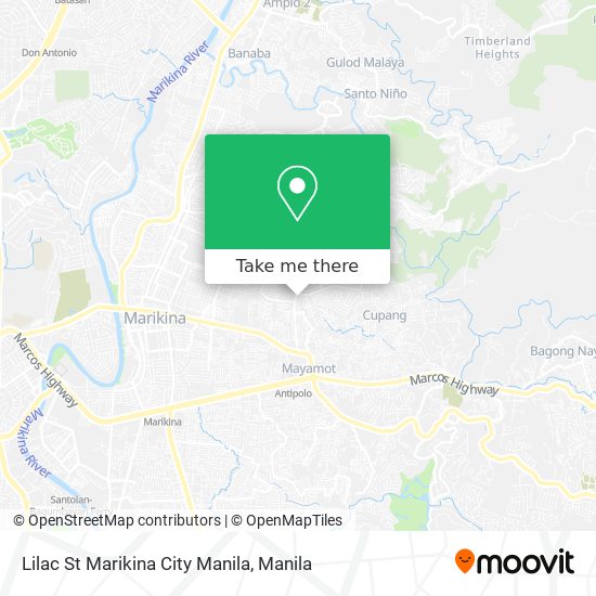 Lilac St Marikina City Manila map