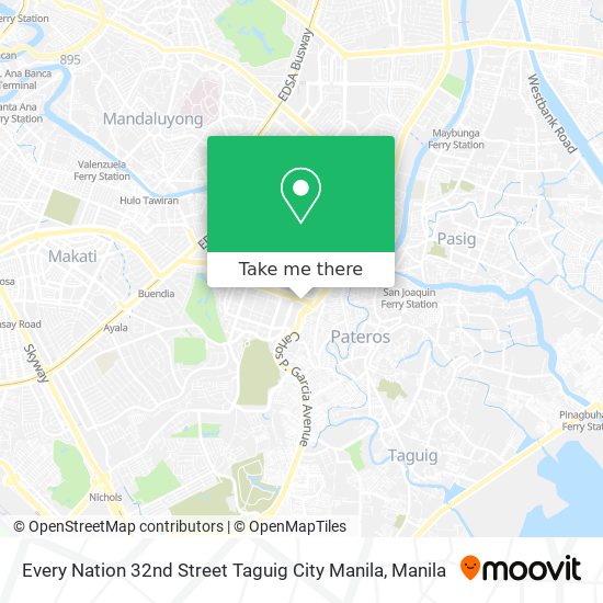 Every Nation 32nd Street Taguig City Manila map