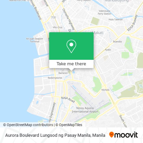 Aurora Boulevard Lungsod ng Pasay Manila map