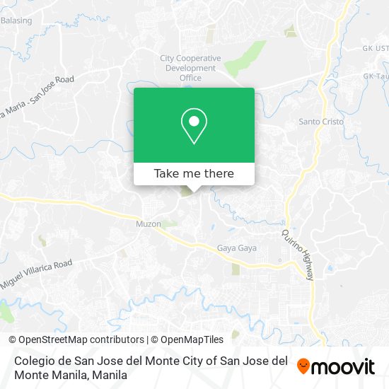 Colegio de San Jose del Monte City of San Jose del Monte Manila map