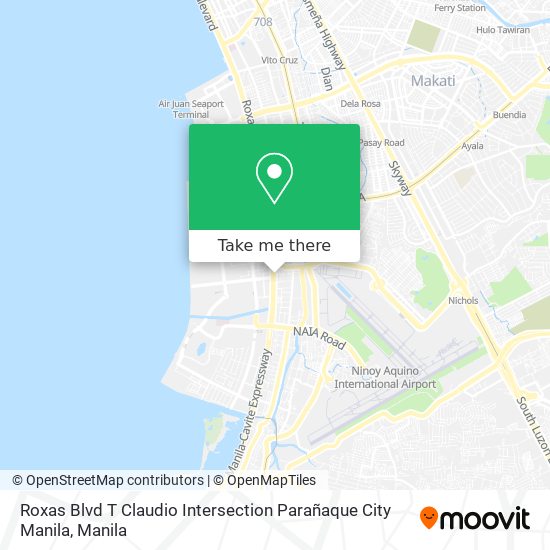 Roxas Blvd T Claudio Intersection Parañaque City Manila map