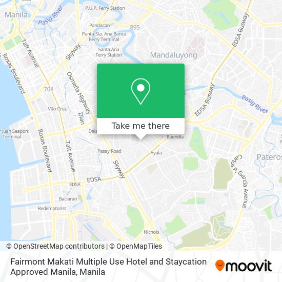 Fairmont Makati Multiple Use Hotel and Staycation Approved Manila map