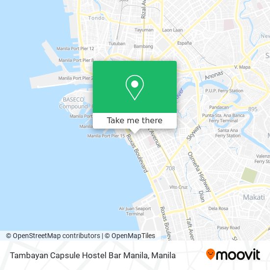 Tambayan Capsule Hostel Bar Manila map
