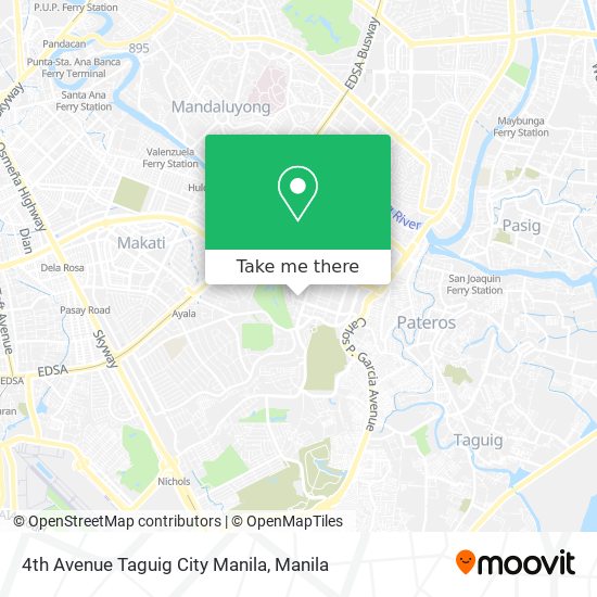 4th Avenue Taguig City Manila map