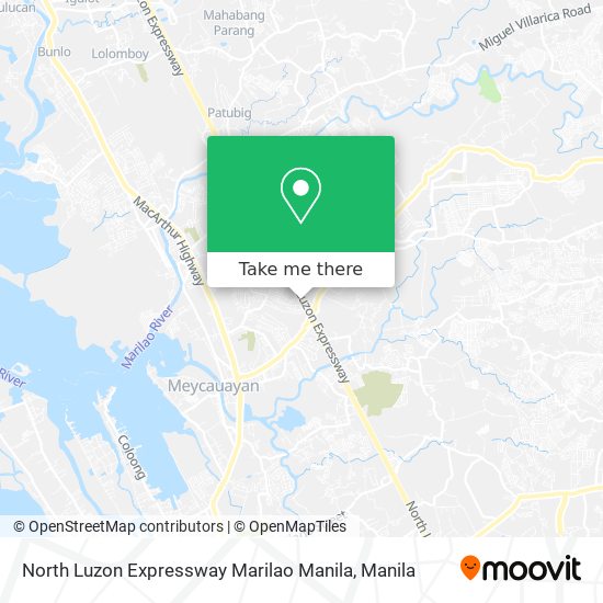 North Luzon Expressway Marilao Manila map