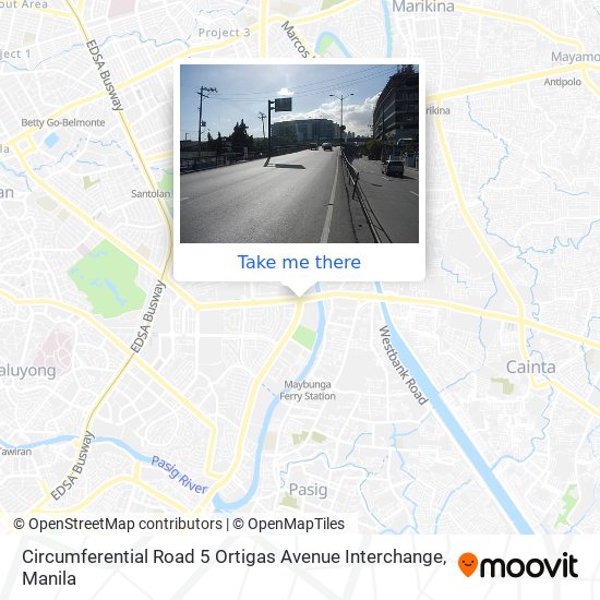 Circumferential Road 5 Ortigas Avenue Interchange map