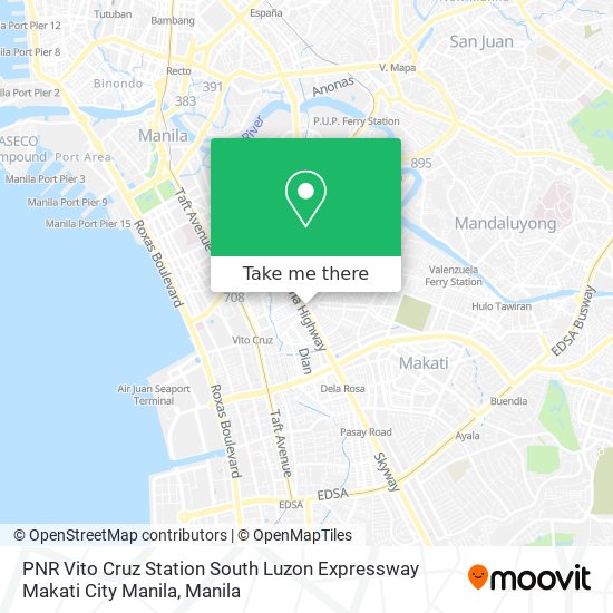 PNR Vito Cruz Station South Luzon Expressway Makati City Manila map