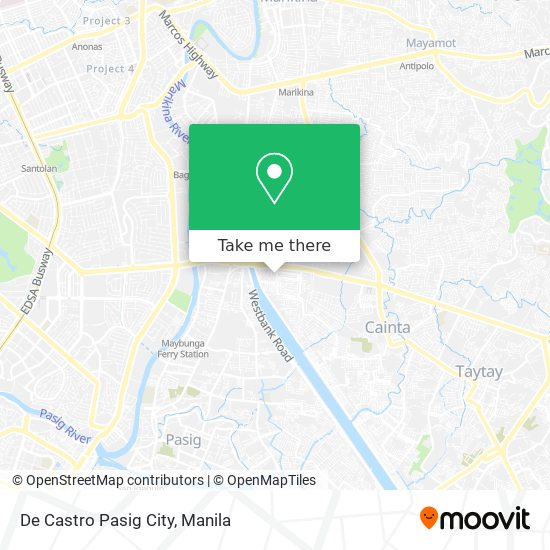 De Castro Pasig City map