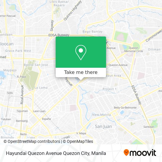 Hayundai Quezon Avenue Quezon City map