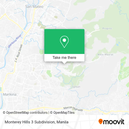 Monterey Hills 3 Subdivision map